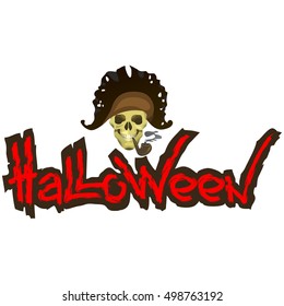 vector illustration Halloween posters, Hallowe'en logo on a white background