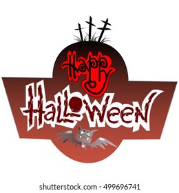 vector illustration Halloween posters, Halloween logo on a white background