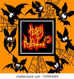 vector illustration Halloween posters, Halloween logo on a white background