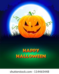 Vector illustration of Halloween pumpkin