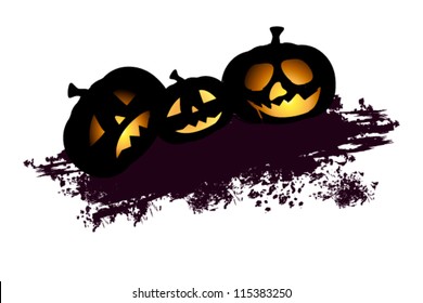 Vector Illustration of Halloween pumpkin