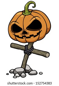 Vector illustration of Halloween pumpkin