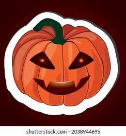 vector illustration of halloween pumpkin