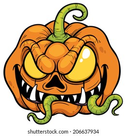 Vector illustration of Halloween pumpkin