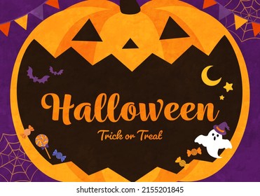 Vector illustration of Halloween pumpkin
