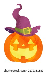 Vector illustration of Halloween pumpkin