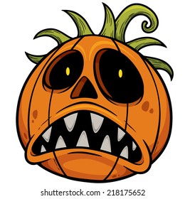 Vector illustration of Halloween pumpkin