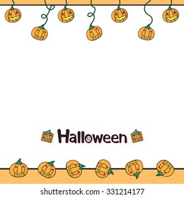 Vector illustration for Halloween pumpkin.