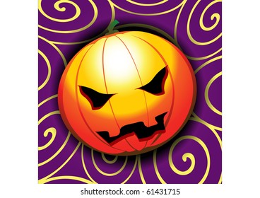 Vector illustration of a halloween pumpkin