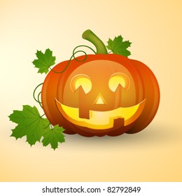 Vector illustration of a halloween pumpkin
