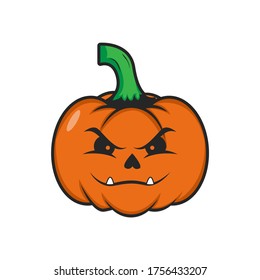 ilustración vectorial halloween expresión de calabaza diseño plano