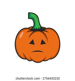 vector illustration halloween pumpkin expression flat design