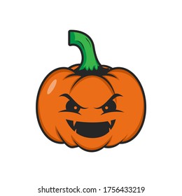 ilustración vectorial halloween expresión de calabaza diseño plano
