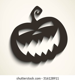 Vector Illustration of a Halloween Pumpkin Icon