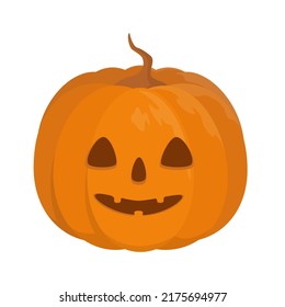 Vector illustration of  halloween pumpkin isolated on background.