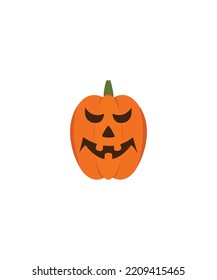 Vector illustration of Halloween Pumpkin isolated on white background.  for home décor such as posters, wall art, tote bag, t-shirt print.


