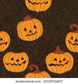 Ilustración vectorial de las calabazas de Halloween
