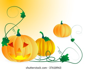 Vector illustration of halloween pumpkins