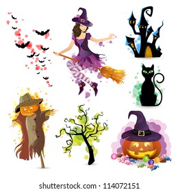 Vector Illustration of a Halloween Set