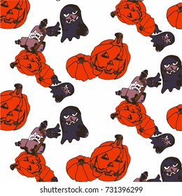 Vector Illustration of a halloween set