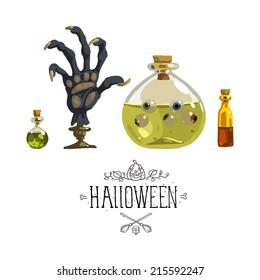 Vector illustration of Halloween sets.