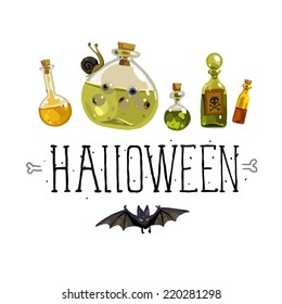 Vector illustration of Halloween sets.