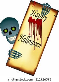 Vector illustration of Halloween skull
