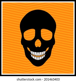 Vector Illustration of a Halloween Skull