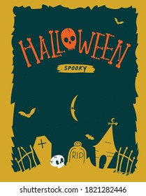 Vector illustration HALLOWEEN SPOOKY perfect for party poster