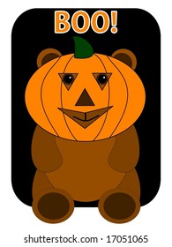Vector Illustration - Halloween Teddy