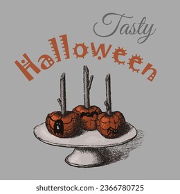 Vector illustration with a halloween treats