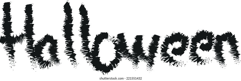 Vector illustration Halloween type design
