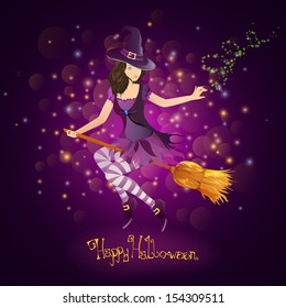 Vector Illustration of a Halloween Witch