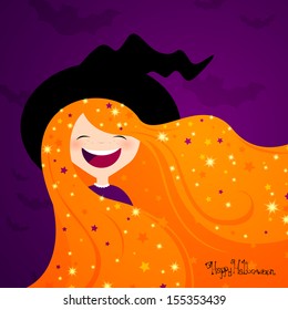 Vector Illustration of a Halloween Witch