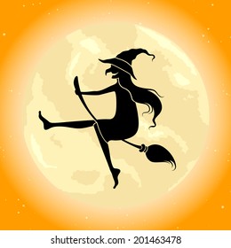 Vector Illustration of a Halloween Witch