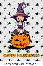 Vector Illustration of a Halloween Witch
