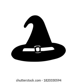 Ilustración vectorial de la bruja de Halloween. Imágenes personalizadas para el diseño estacional, textiles, decoración de juego infantil o tarjeta de saludo. Impresiones dibujadas a mano en estilo doodle.