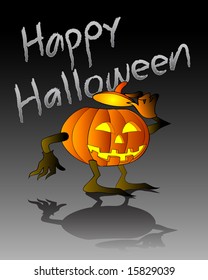 vector illustration of haloween pumpkin