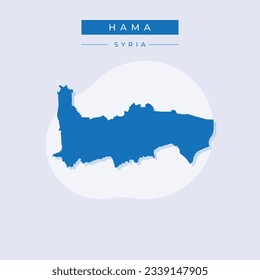 Vector illustration vector of Hama map Syria