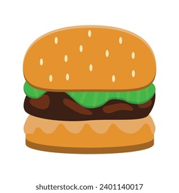 Vector illustration of a hamburger