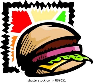 A vector illustration of hamburger.