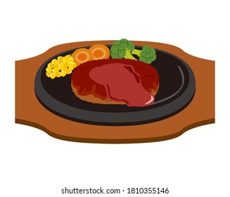 ハンバーグステーキ イラスト Images Stock Photos Vectors Shutterstock