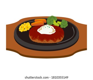 ハンバーグステーキ のイラスト素材 画像 ベクター画像 Shutterstock