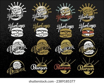 Vector illustration of Hamburgers in EPS10 version format