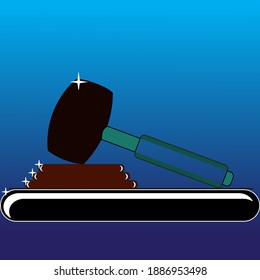 Vector illustration of hammer court, with eps10 file format. You can use it for articles or anything.