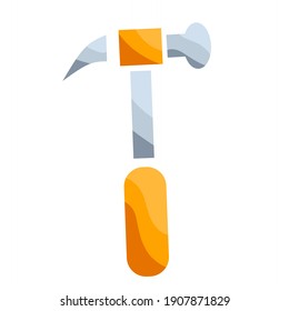 ilustración vectorial de un icono de martillo.  ilustraciones para trabajadores, herramientas, equipos, artesanos.  diseño minimalista plano eps 10.
