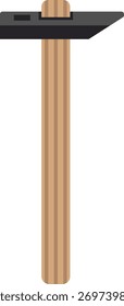 Ilustración vectorial de un ícono de martillo, diseño plano simple, aislado sobre fondo blanco. Perfecto para la construcción, herramientas, reparación y temas de taller