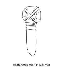 Vector illustration of hammer and prehistoric logo. Collection of hammer and tool vector icon for stock.