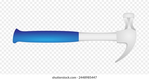 Vector illustration of hammer tool on transparent background