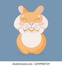 Vector illustration with a hamster